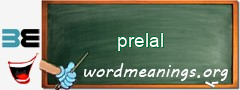 WordMeaning blackboard for prelal